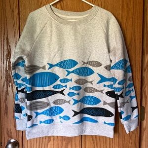 L.A. Soul crew neck sweatshirt with fish design, size Large